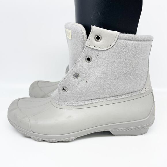 Sperry Women's Saltwater Wool Duck Boots Gray Size 8 - Picture 5 of 12